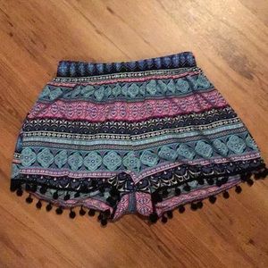 Silky multicolored fun shorts